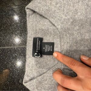 Gray Cashmere Sweater Shirt